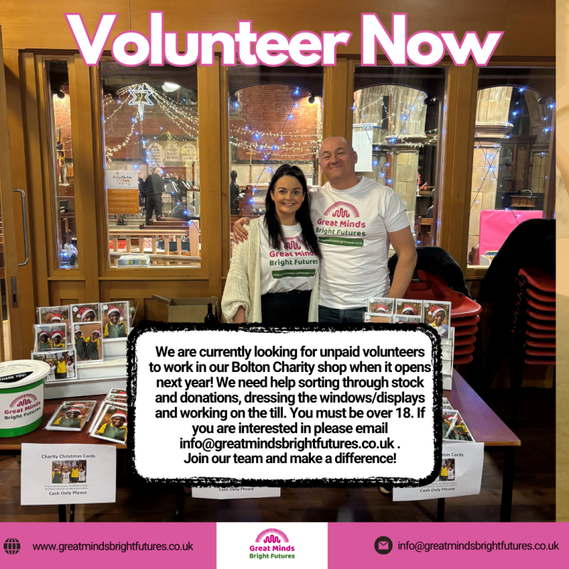 Do you want to Volunteer? – Great Minds Bright Futures